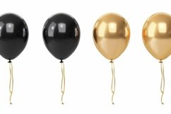 Gold Black Balloons Background Wallpaper Product Image 1