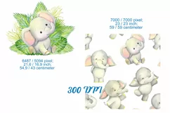 Elephant clipart, Watercolor Baby, Babies. little animal Product Image 3
