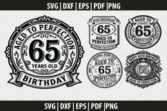 Birthday label SVG Cricut Cut File Product Image 1