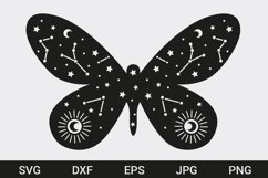 Celestial Night Sky Boho Butterfly Cutting Template Product Image 1