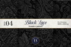Black Lace Pattern, Gothic Lace Digital Paper Product Image 1