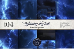 Lightning Bolt Digital paper, Thunderstorm pattern Product Image 1