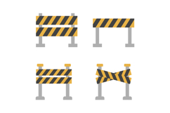 Under Construction Road Barrier Vector Collection Product Image 1
