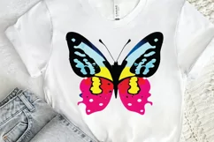 Watercolor Groovy Butterflies Sublimation PNG Product Image 2