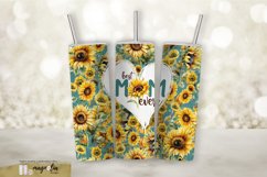Mother day, Best mom ever, sunflower sublimation tumbler png Product Image 1