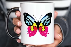 Watercolor Groovy Butterflies Sublimation PNG Product Image 3