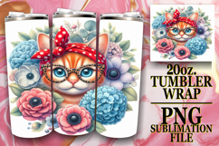 Radiant thoughts 20oz tumbler wrap, Cute Animals Product Image 1