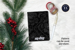 Black Lace Pattern, Gothic Lace Digital Paper Product Image 4