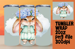 GREAT GIFT: 20oz Tumbler PNG , Cute Bunny Product Image 1