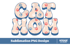 American Cat Mama Papa 4th of July USA Paw DTF PNG Bundle Product Image 4