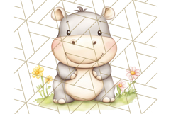 Pastel Safari Jungle Baby Animals PNG Clipart, Nursery Product Image 2