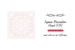 Square Decorative Panel SVG | Laser Cut File Product Image 2