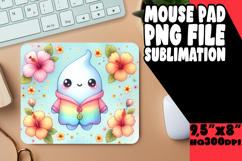 ENCHANTED DESK PAD PNG DESIGN, Cute Ghost Product Image 1