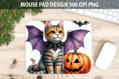 Watercolor Cat Mouse Pad Sublimation - Animal PNG Product Image 1