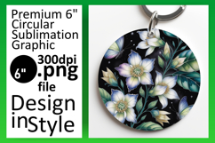 Cute Flamingo with Flowers Round Design PNG Product Image 1