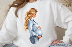 Mothers Day Pregnant Sublimation PNG Product Image 1