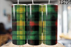 Green Christmas Plaid Tumbler Wrap -High Quality 300 Dpi Product Image 1