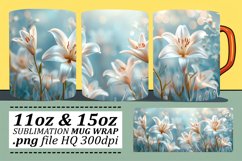 Fresh Spring Mug Wrap - Floral Pattern 11oz 15oz Product Image 1