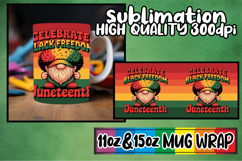Timeless moments 11oz 15oz sublimation wrap, Juneteenth Product Image 1