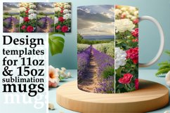 Serene Landscape Mug Wrap for Sublimation 11oz/15oz Product Image 1