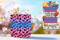 Vibrant Leopard Gradient Mug Wrap - Abstract 11oz 15oz Product Image 1