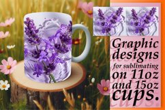 Aqua Tranquility: Sublimation Art Mug Wrap 11oz 15oz Product Image 1