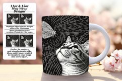 Chic Cat Design Mug: Sublimated Whimsy Product Image 1