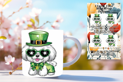 Sweet 15oz Mug Wrap Png Design , St Patrick Product Image 1