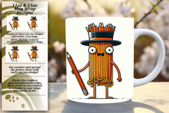 Custom 11oz Mug Wrap Png Design , Monster Product Image 1