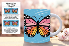 Sublime 11oz Mug Wrap Png Template , Butterfly Product Image 1