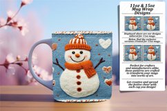 Funky 11oz Mug Wrap Png Artwork , Snowman Product Image 1