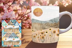 Landscape Boho Mug Wrap - Modern 11oz 15oz Product Image 1