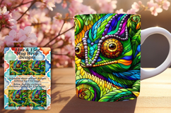 Sublimation 15oz Mug Wrap Png Design , Animals Product Image 1