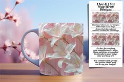 Spring Striped Flower Mug Wrap - Delightful Blossoms Product Image 1