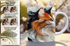 Purr-fect Paradise: Sublimation Cat Lover Mug - 3D Design Product Image 1
