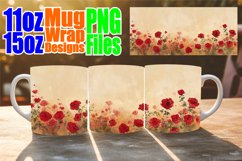 Flower Power Sublimation Mug Wraps - 11oz 15oz Blooms Product Image 1