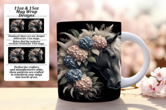 Chic 11oz Mug Wrap Png Design , Horse Product Image 1