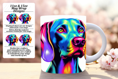 Beautiful 15oz Mug Wrap Png Design , Dog Product Image 1