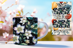 Bright 15oz Mug Wrap Png Design , Flowers Product Image 1