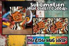Bold 3D Leopard Flower Mug Wrap Sublimation Designs Product Image 1