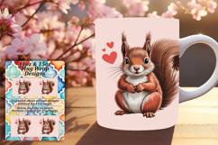 Whimsical 15oz Mug Wrap Png Artwork , Valenines Animals Product Image 1