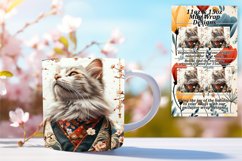 Amusing Cat Humor Sublimation Mug Wrap - 11oz/15oz Product Image 1