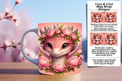 Custom 11oz Mug Wrap Png Artwork , Dragon Product Image 1
