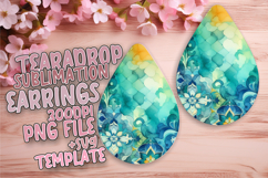 Chic Teardrop Design PNG for DIY Projects , Watercolor Patte Product Image 1