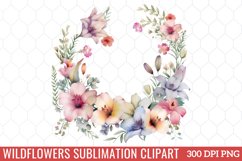 Wildflowers Sublimation Clipart Product Image 1