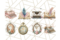 Vintage Cottagecore PNG Clipart, Phones Teacups Home Decor Product Image 2