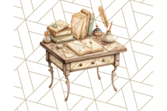 Whimsical Library Clipart with Cozy Readers and Books Product Image 2