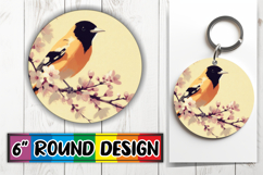 Radiant Keychain Circle Style, Birds Product Image 1