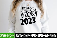 Little Mister 2023 SVG Cut File,New Year SVG Cut File Product Image 3