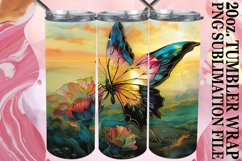 20oz Wrap: Glittering Spring Butterfly Patterns Product Image 1